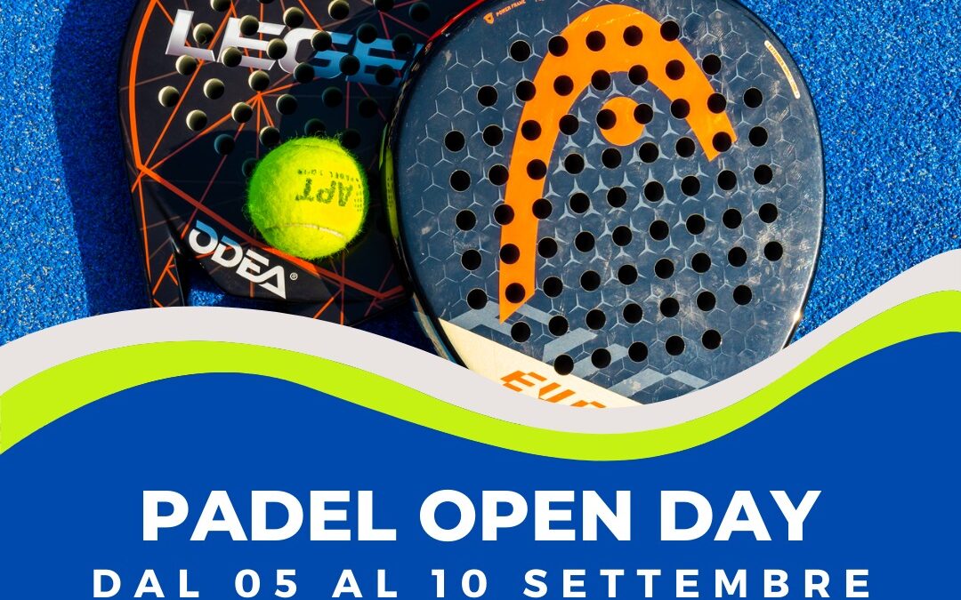 OPEN DAY PADEL, PER ADULTI E BAMBINI